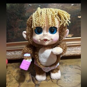 Jakks Pacific 2015 Baby Monkey Singing Monkey Jumping On Bed Works 13” Plush HTF